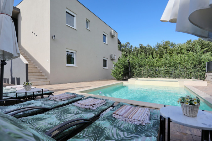 Au&szlig;en, Villa Rocky mit beheizten und Baby-Pools, Zaton, Dalmatien, Kroatien Zaton (Nin)