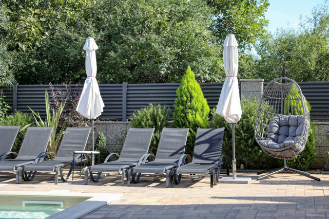 Au&szlig;en, Villa Rocky mit beheizten und Baby-Pools, Zaton, Dalmatien, Kroatien Zaton (Nin)