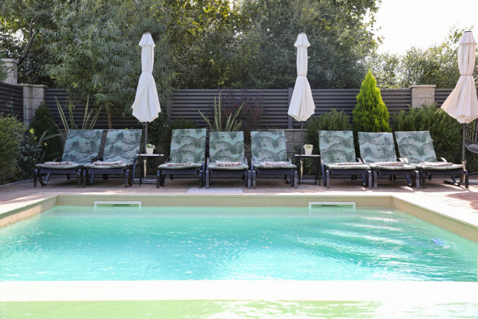 Au&szlig;en, Villa Rocky mit beheizten und Baby-Pools, Zaton, Dalmatien, Kroatien Zaton (Nin)