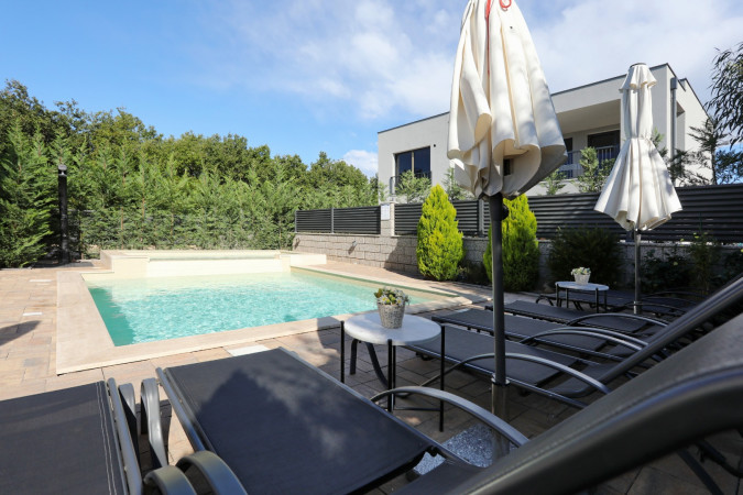 Au&szlig;en, Villa Rocky mit beheizten und Baby-Pools, Zaton, Dalmatien, Kroatien Zaton (Nin)