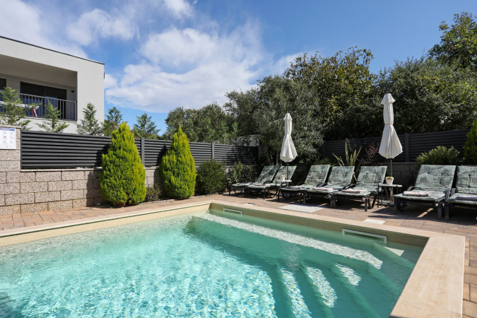 Au&szlig;en, Villa Rocky mit beheizten und Baby-Pools, Zaton, Dalmatien, Kroatien Zaton (Nin)